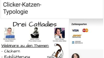 Jasmins Webinar "Die Clicker-Katzen-Typologie" im elopage-Shop Screenshot elopage Kaufübersicht