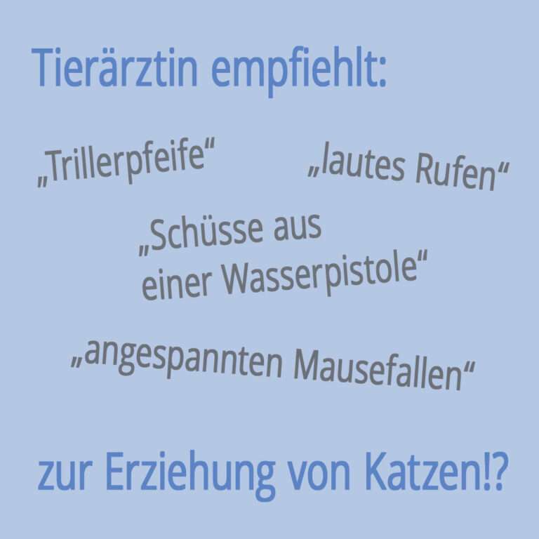 Der Artikel empfiehlt tierschutzwidrige Erziehungstipps unter dem Namen der Tierärztin Dr. Petra Sindern Die Grafik zeigt die verschiedenen Zitate aus dem betreffenden Magazinartikel
