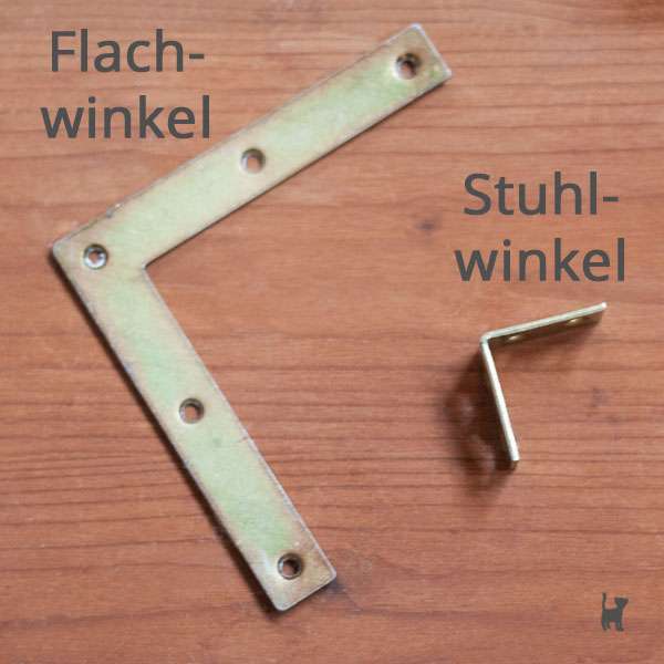 Das Foto zeigt einen Flachwinkel und einen Stuhlwinkel. Beide liegen zum Vergleich nebeneinander